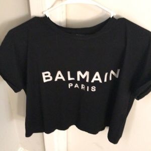 Balmain Authentic Cropped T-Shirt